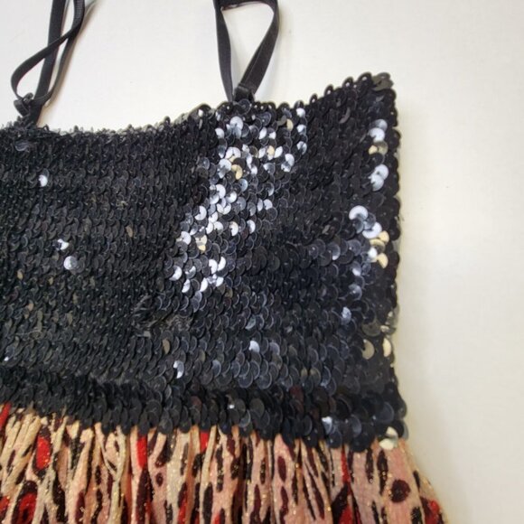 Red Sparkly Glitter Mini Dress Size S or Petite - Picture 3 of 12